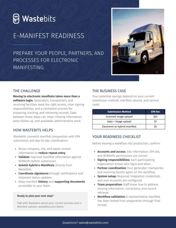 e-Manifest Readiness Checklist